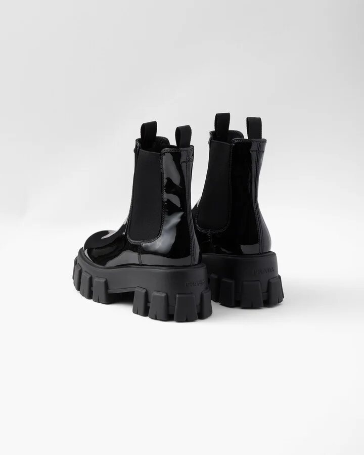 Monolith patent leather booties - Image 4