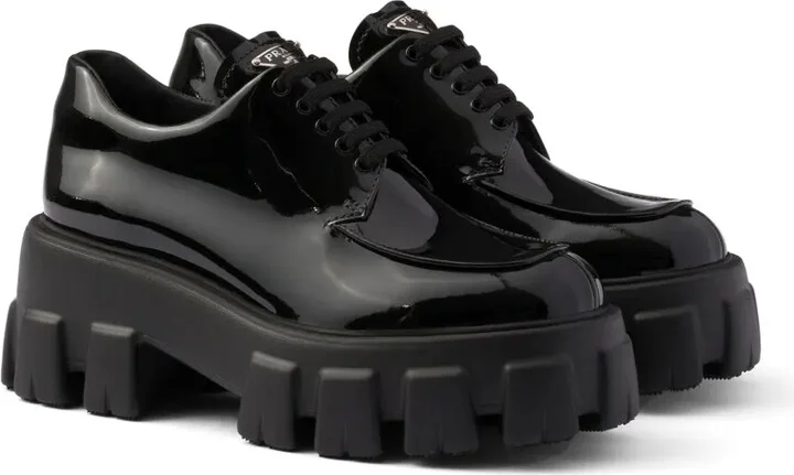 Monolith patent leather lace-up shoes - Image 2