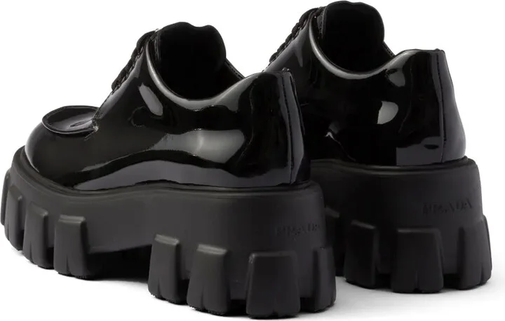 Monolith patent leather lace-up shoes - Image 3