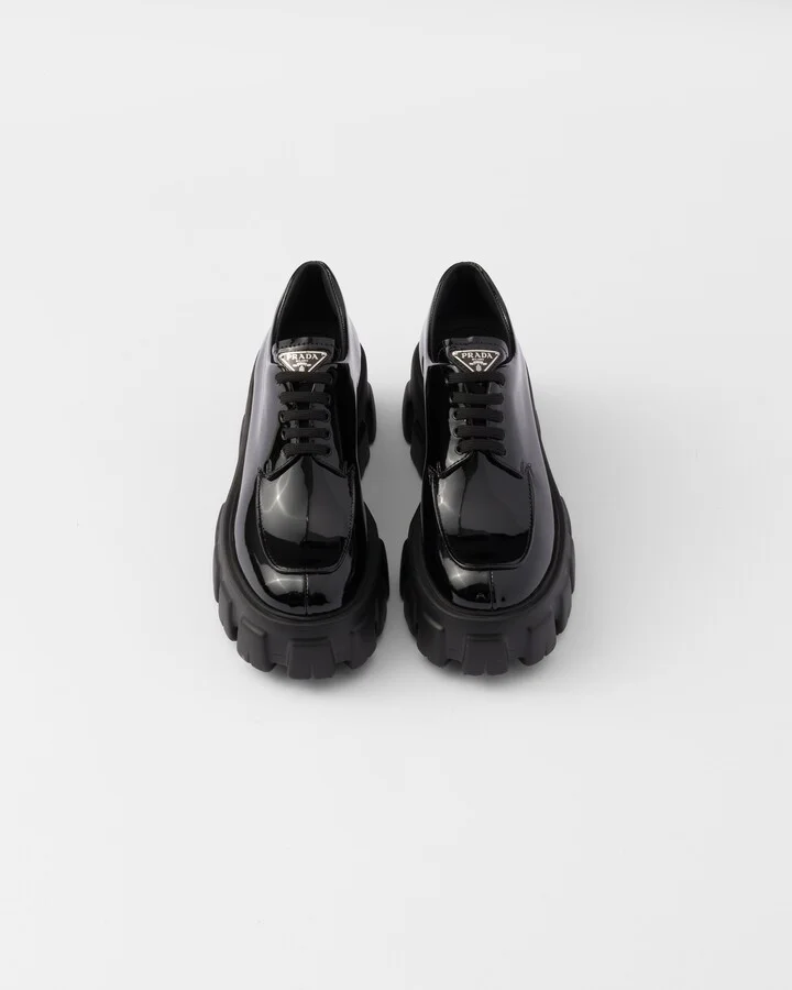 Monolith patent leather lace-up shoes - Image 4
