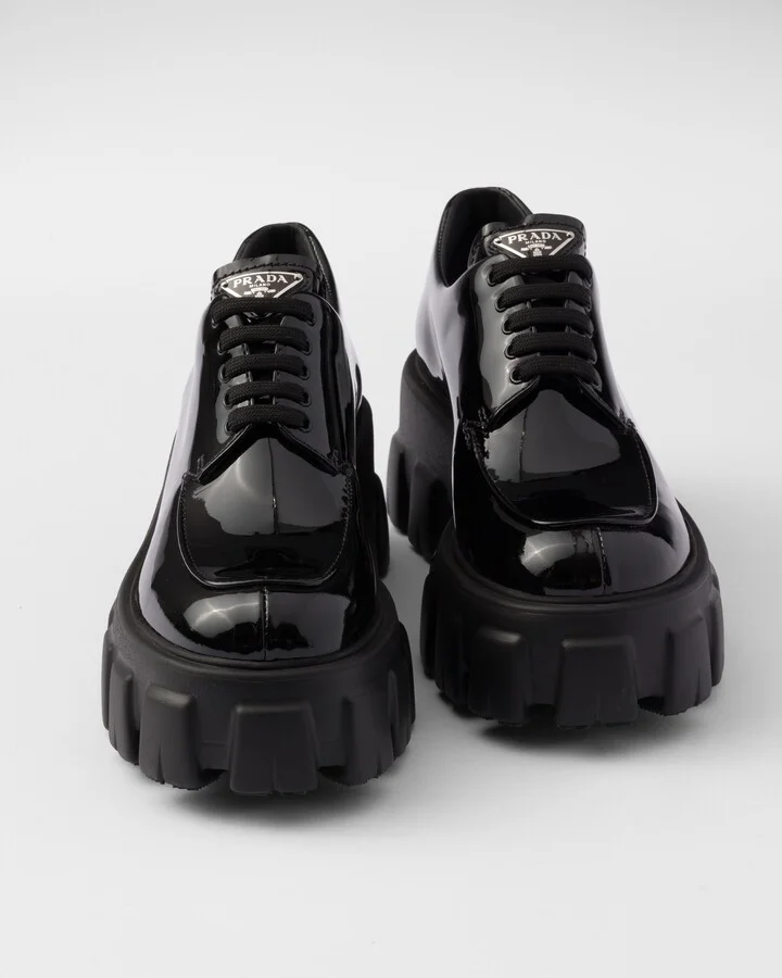 Monolith patent leather lace-up shoes - Image 6