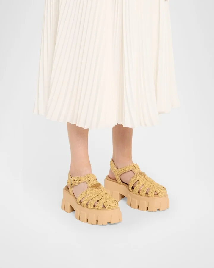 Monolith Raffia Chunky Fisherman Sandals - Image 8