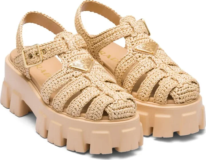 Monolith raffia sandals - Image 2