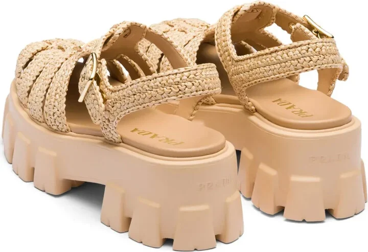 Monolith raffia sandals - Image 3