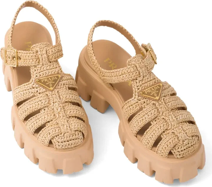Monolith raffia sandals - Image 4