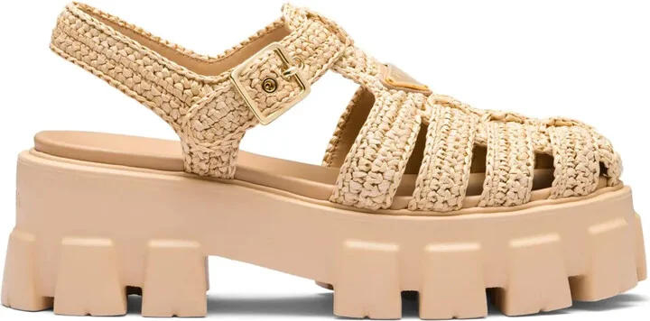 Monolith raffia sandals