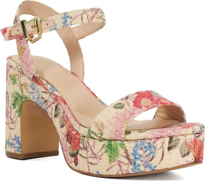Monotone Ankle Strap Platform Sandal