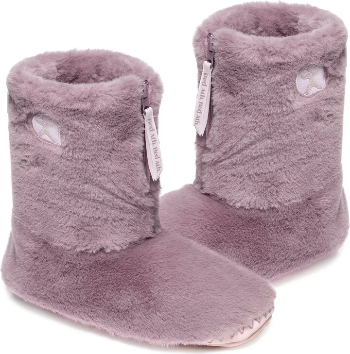 Monroe - Faux Fur Slipper Boot - Aquarelle / Dusky Pink - Image 2