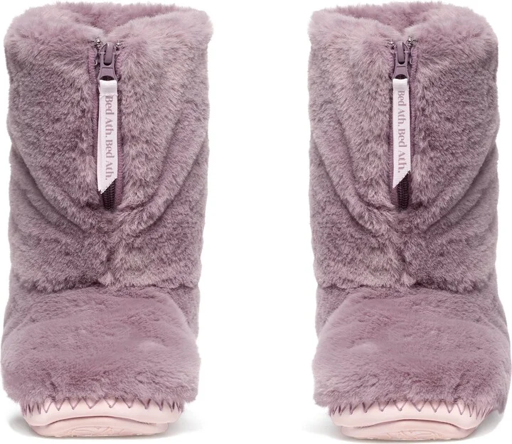 Monroe - Faux Fur Slipper Boot - Aquarelle / Dusky Pink - Image 3