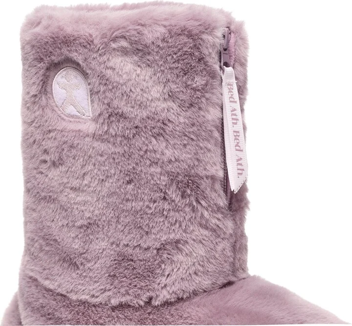 Monroe - Faux Fur Slipper Boot - Aquarelle / Dusky Pink - Image 4