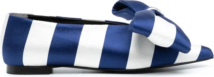 Monroe striped ballerina shoes