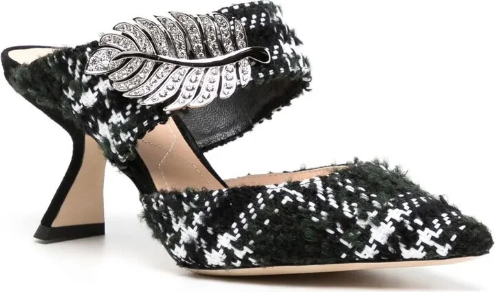 Monstera wool 70mm mules - Image 2