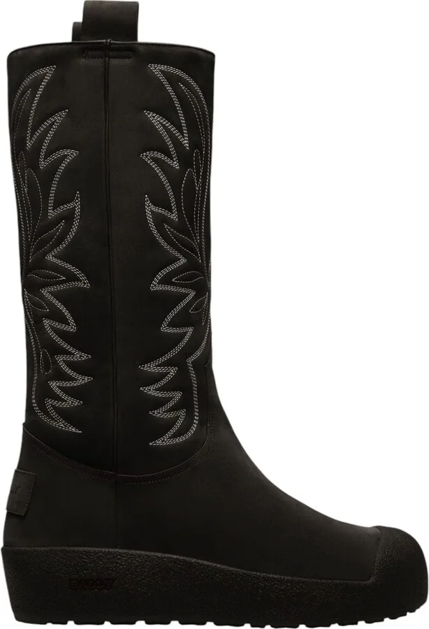 Montana 6302931 Men's Black Leather Knee-High Boots
