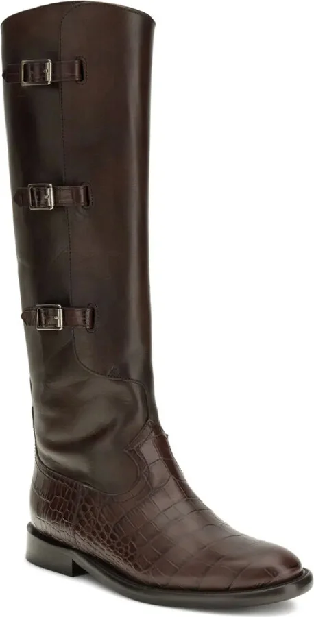 Montana crocodile-embossed buckle boots - Image 2
