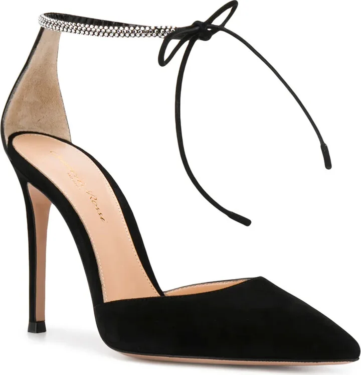 Montecarlo D'Orsay 105mm suede pumps - Image 2