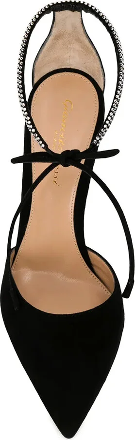Montecarlo D'Orsay 105mm suede pumps - Image 4