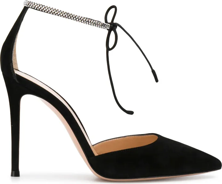Montecarlo D'Orsay 105mm suede pumps
