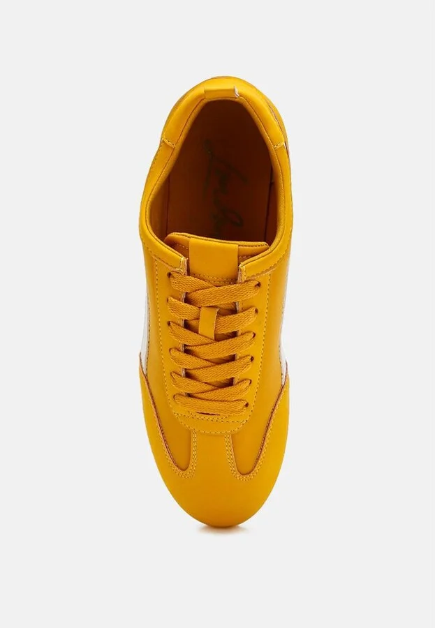 Montek Faux Leather Lace-Up Sneakers - Image 6