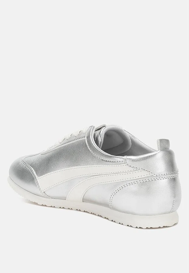 Montek Faux Leather Lace-Up Sneakers - Image 8