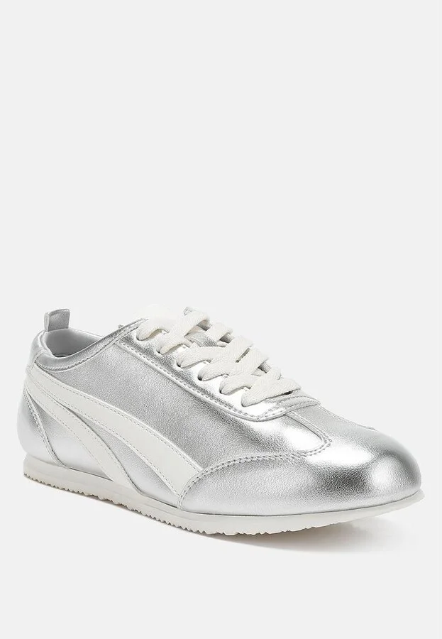 Montek Faux Leather Lace-Up Sneakers - Image 9
