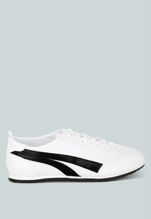 Montek Faux Leather Lace-Up Sneakers