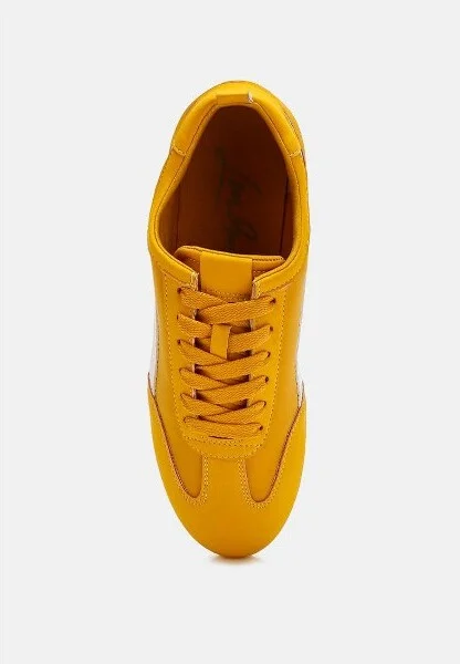 Montek Faux Leather Lace-Up Sneakers Women - Image 3