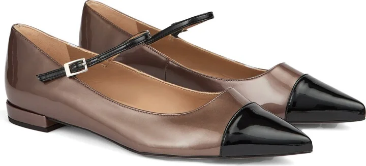 Monty Pointed Cap Toe Mary Jane Flat