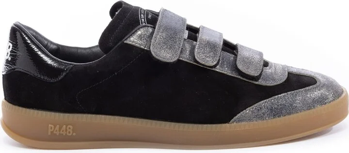 Monza Velcro Black Shine Sneaker