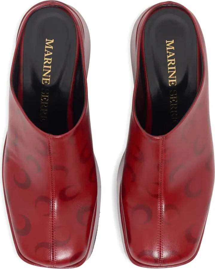 Moon-airbrushed platform mules - Image 4