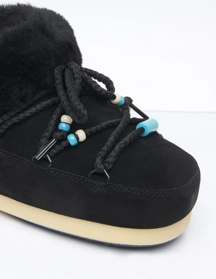 Moon Boot Beads Suede Mules - Woman Boots Black Eu 37 - 38 - Image 2