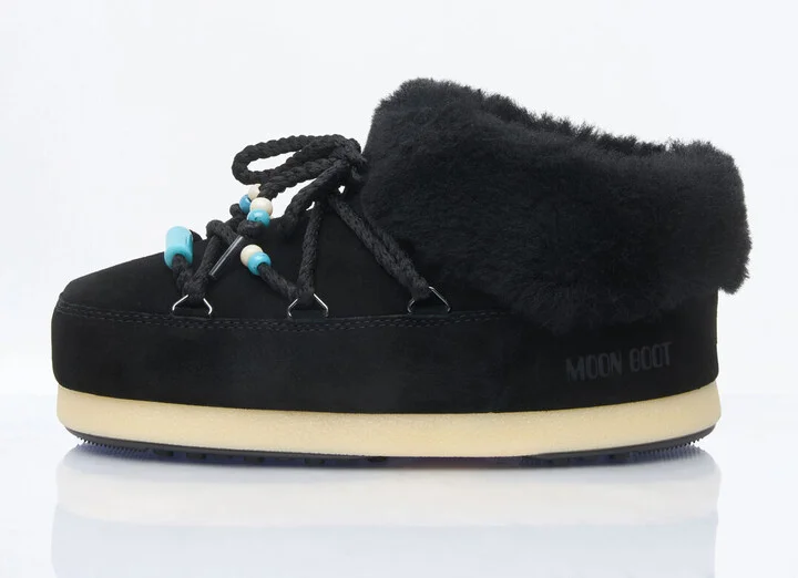 Moon Boot Beads Suede Mules - Woman Boots Black Eu 37 - 38 - Image 4