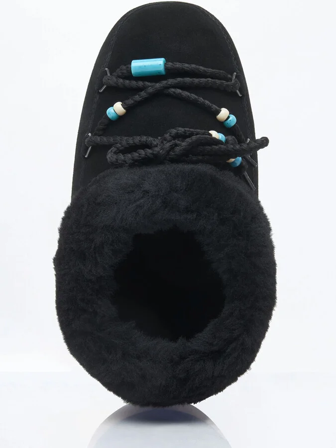 Moon Boot Beads Suede Mules - Woman Boots Black Eu 37 - 38 - Image 7