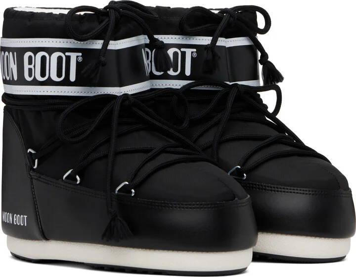 Moon Boot Black Icon Low Nylon Boots - Image 4