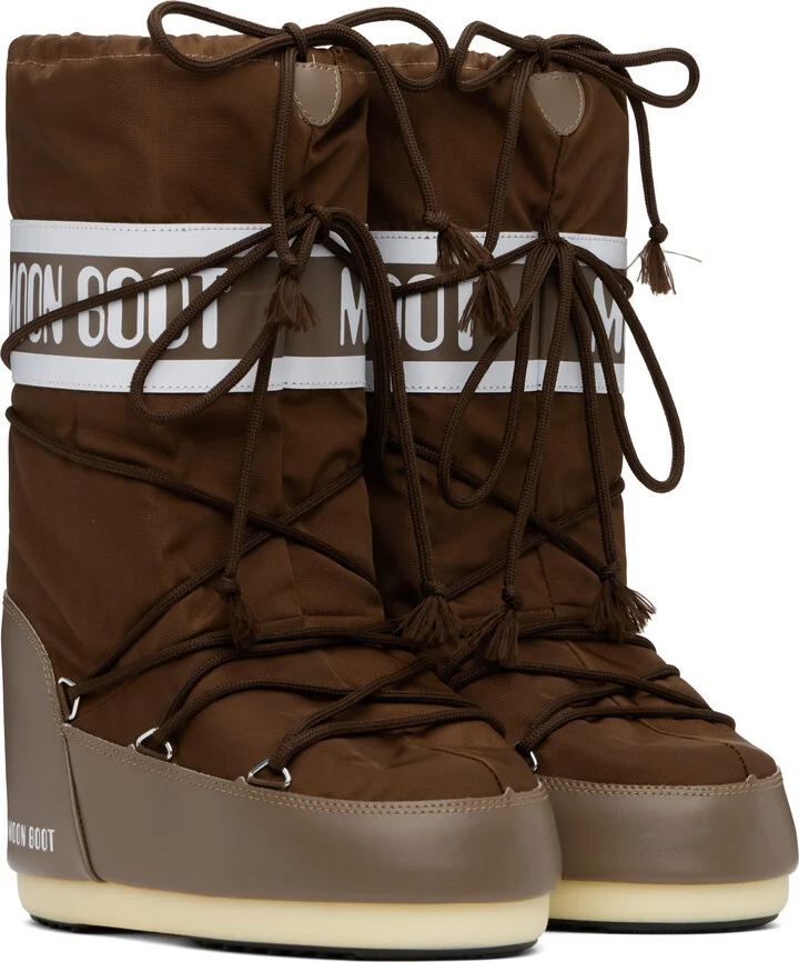Moon Boot Brown Icon Nylon Boots - Image 4