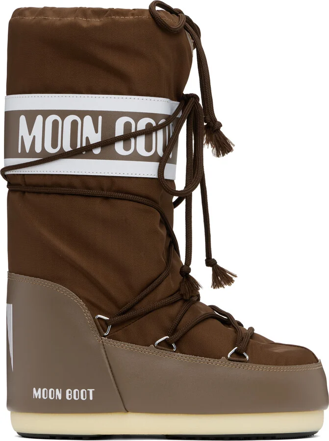 Moon Boot Brown Icon Nylon Boots