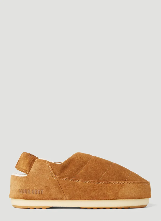 Moon Boot Evolution Suede Flat Shoes - Man Slip Ons Brown Eu 39 - 40