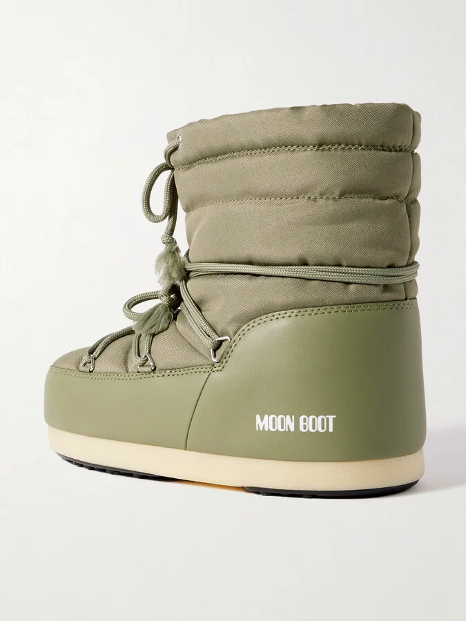 Moon Boot - Evx Light Shell And Faux Leather Snow Boots - Green - Image 3