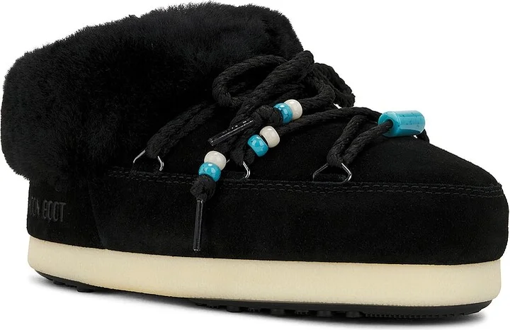 MOON BOOT Evx Mule Suede Bead in Black - Image 2