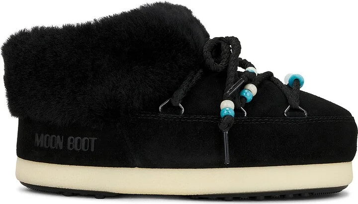 MOON BOOT Evx Mule Suede Bead in Black