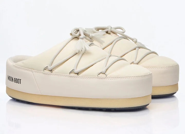 Moon Boot Evx Nylon Mules - Slip Ons Beige Eu 35 - 36 - Image 3