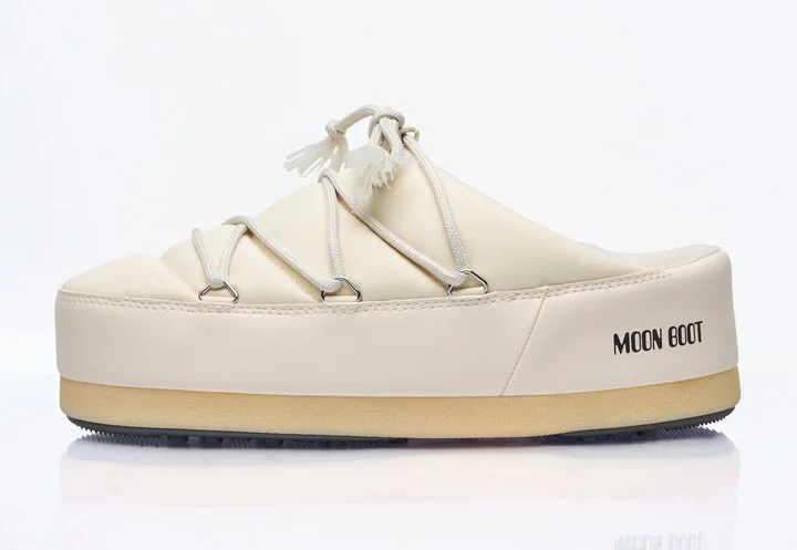 Moon Boot Evx Nylon Mules - Slip Ons Beige Eu 35 - 36 - Image 4