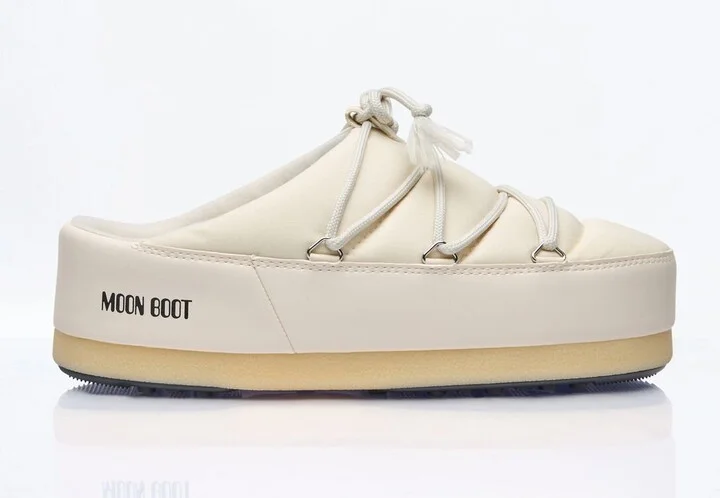 Moon Boot Evx Nylon Mules - Slip Ons Beige Eu 35 - 36