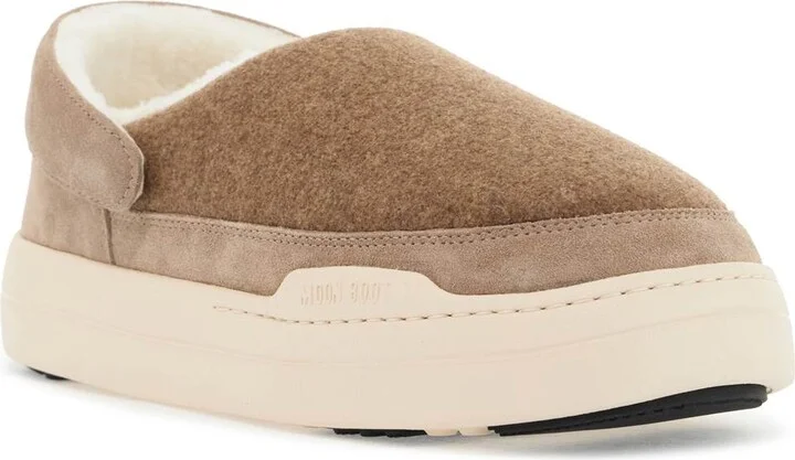 MOON BOOT felt and suede park clogs - Image 4