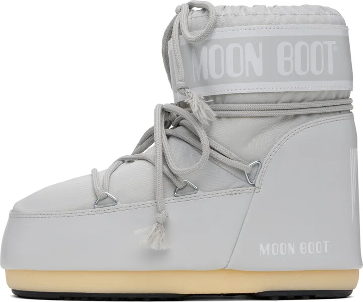 Moon Boot Gray Icon Low Nylon Boots - Image 3