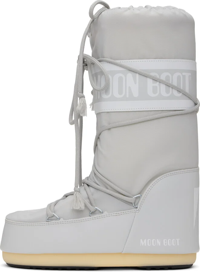 Moon Boot Gray Icon Nylon Boots - Image 3