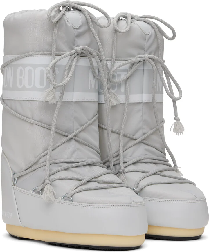Moon Boot Gray Icon Nylon Boots - Image 4