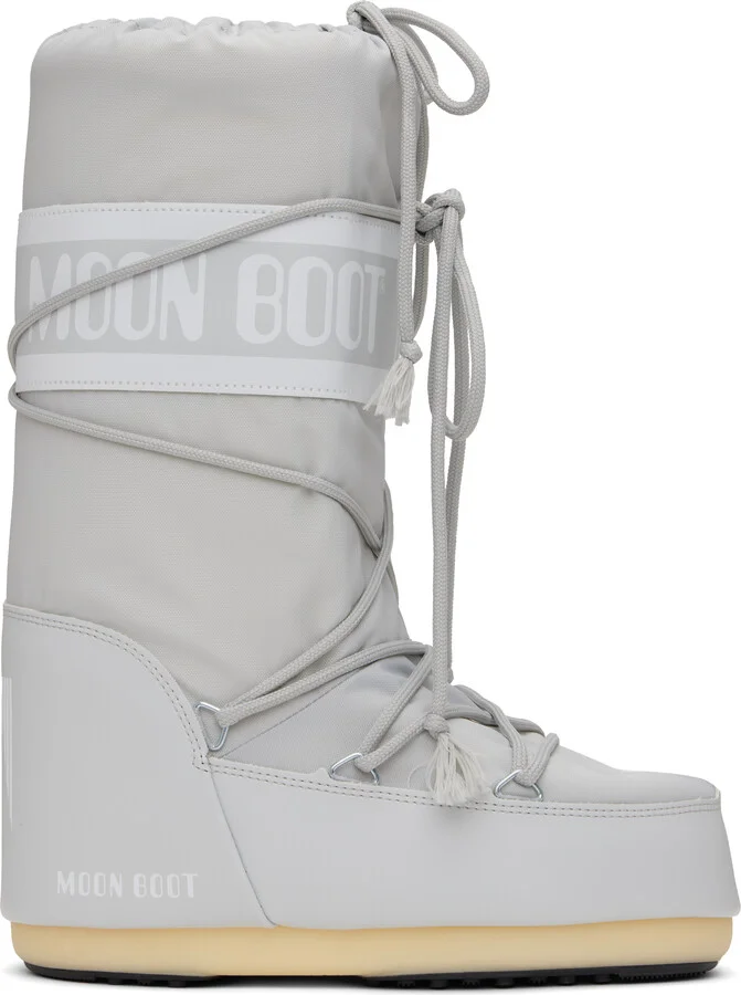 Moon Boot Gray Icon Nylon Boots