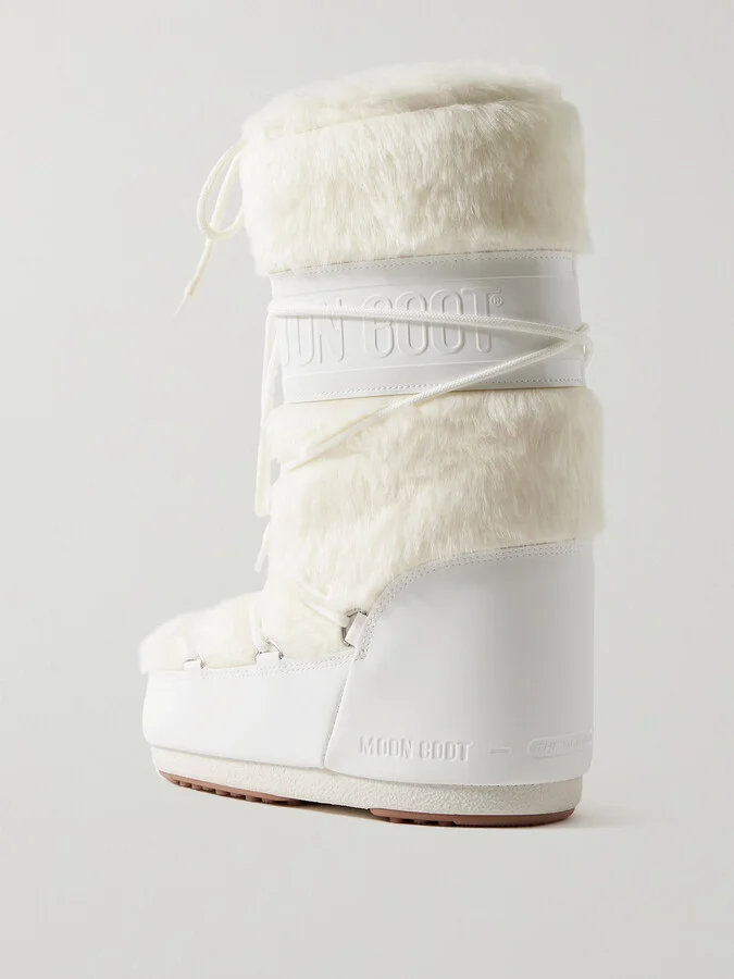 Moon Boot - Icon Faux Fur And Faux Leather Snow Boots - White - Image 3