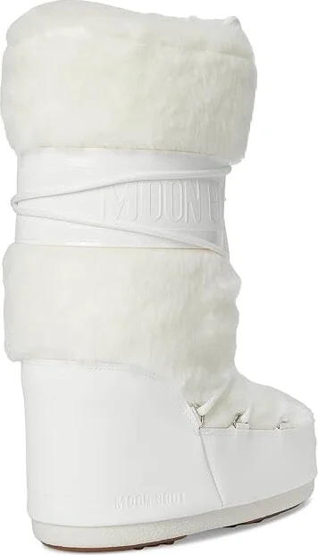 MOON BOOT Icon Faux Fur Boots Optical White : EU 39-41 (US Men's 7-8.5 - Women's 8-9.5) Medium, Synthetic - Image 4