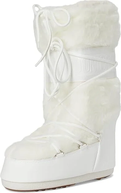 MOON BOOT Icon Faux Fur Boots Optical White : EU 39-41 (US Men's 7-8.5 - Women's 8-9.5) Medium, Synthetic - Image 5